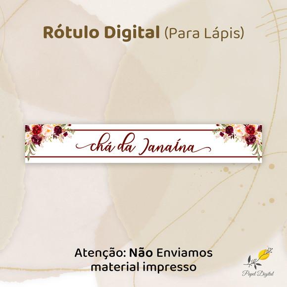 Rótulo para Lápis Chá de Cozinha(arquivo Digital)
