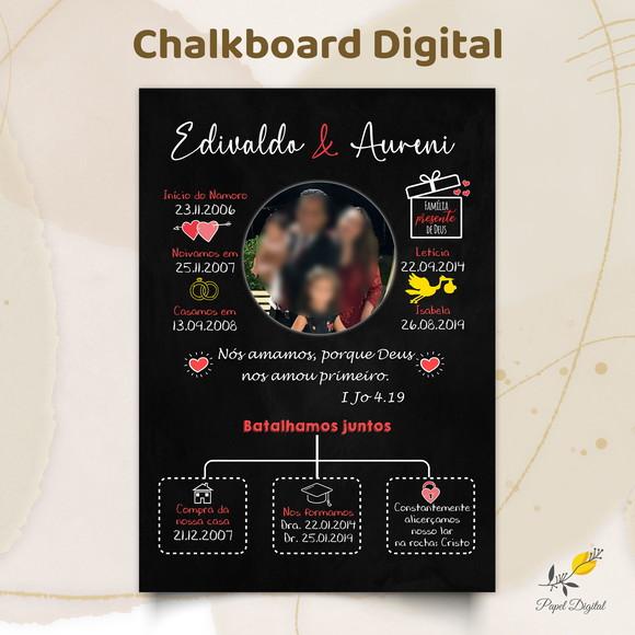 Chalkboard Digital Bodas Modelo 6