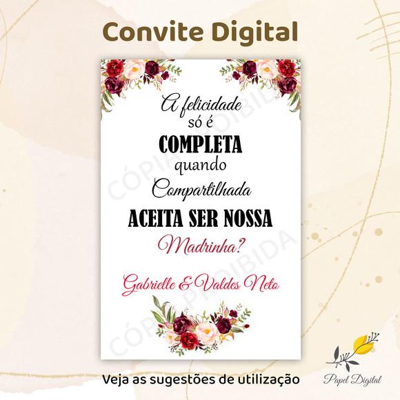 Convite Digital para Padrinhos Modelo 2