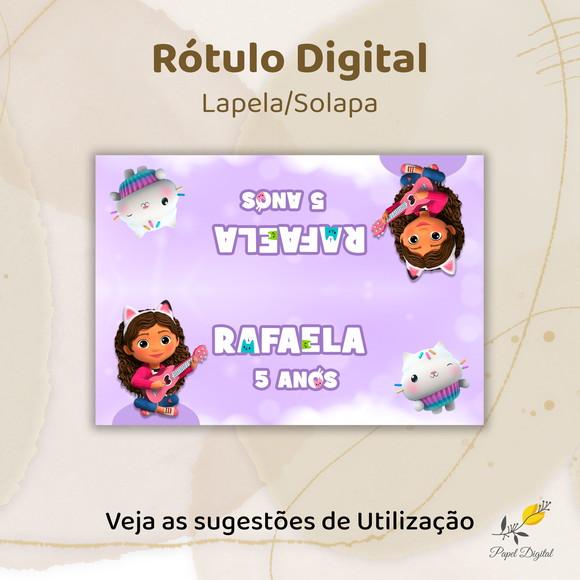 Rótulo Digital Solapa/lapela Casa Mágica da Gabby
