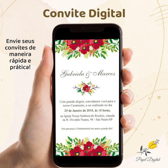 Convite Digital Casamento Modelo 22
