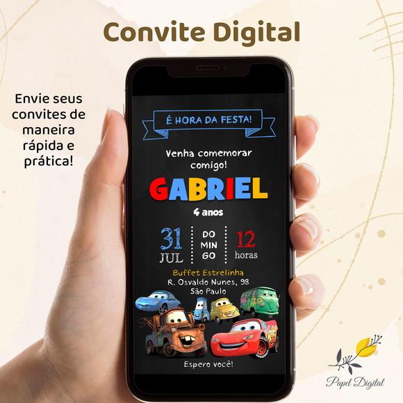 Convite Digital Carros Modelo 7