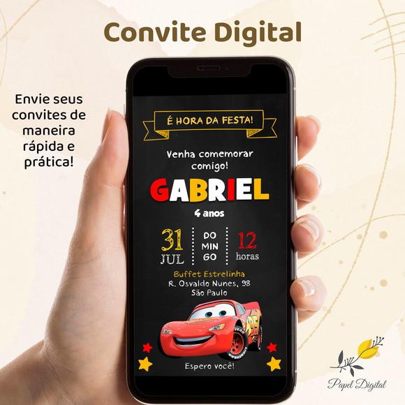 Convite Digital Carros Modelo 6