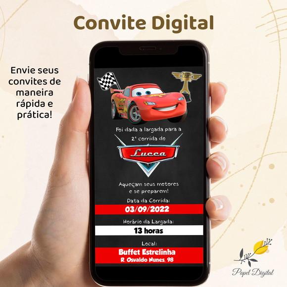 Convite Digital Carros Modelo 9
