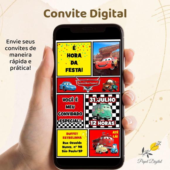 Convite Digital Carros Modelo 8