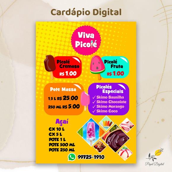 Cardápio Digital Modelo 43