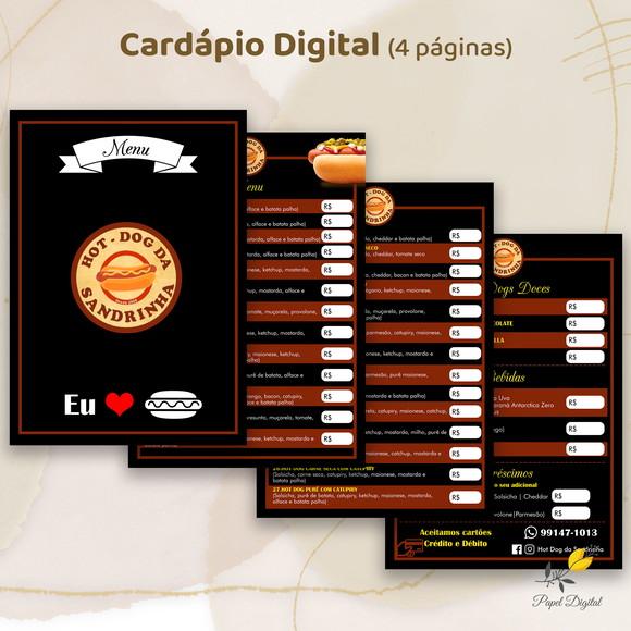Cardápio Digital Modelo 41 - 4 Páginas