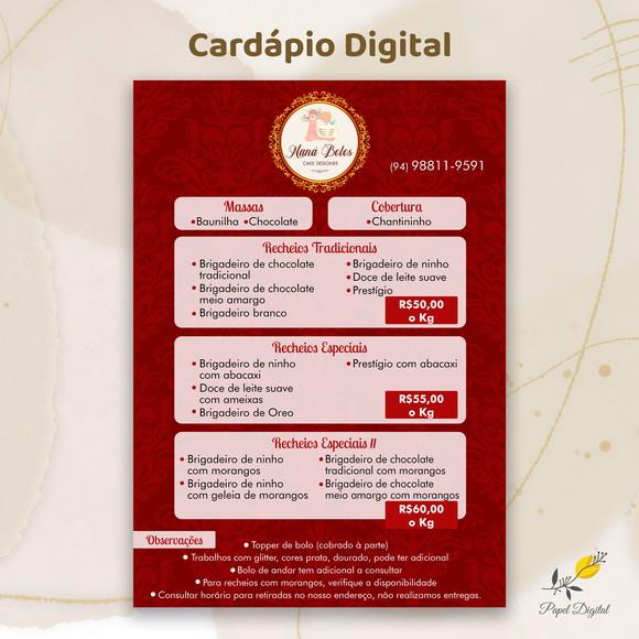 Cardápio Digital Modelo 37
