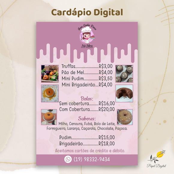 Cardápio Digital Modelo 36