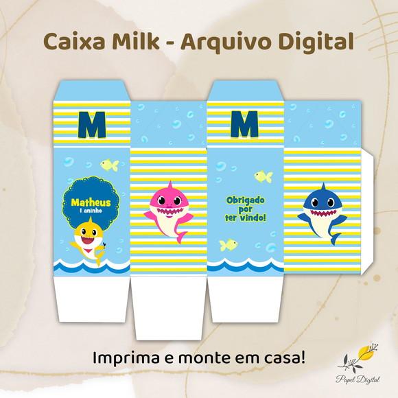 Caixa Milk (arquivo Digital) Baby Shark