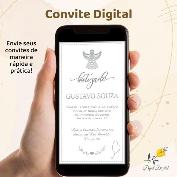 Convite Digital Batizado Modelo 15