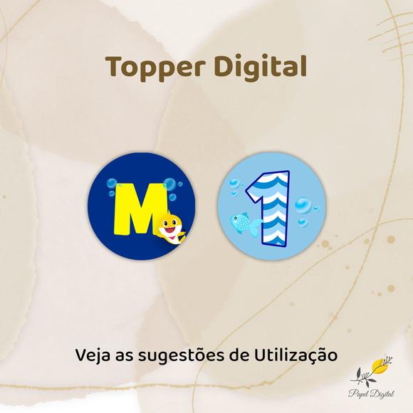 Kit Digital Topper Baby Shark