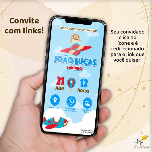 Convite Interativo Aviador