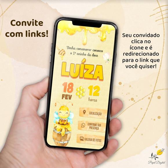 Convite Interativo Abelhinha