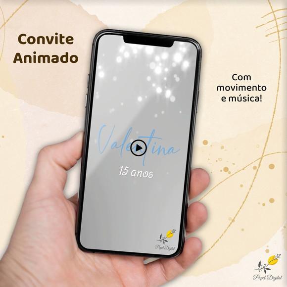 Convite Animado (vídeo) 15 Anos Modelo 1