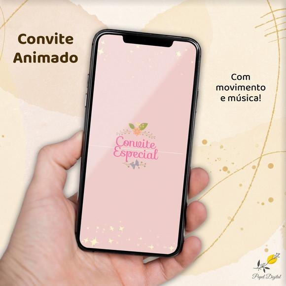 Convite Animado (vídeo) Jardim das Borboletas Modelo 1