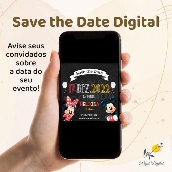 Save The Date Digital Minnie Modelo 4