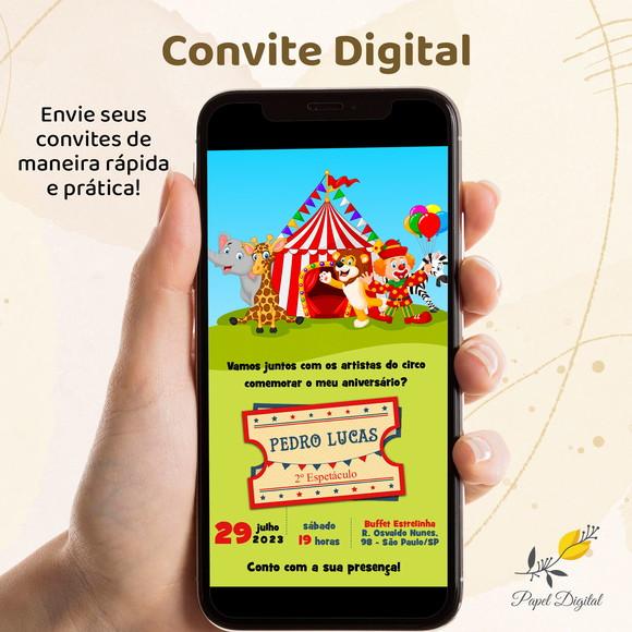 Convite Digital Circo Modelo 8