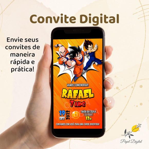 Convite Digital Dragon Ball Z Modelo 2