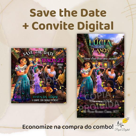 Convite + Save The Date Digital Encanto
