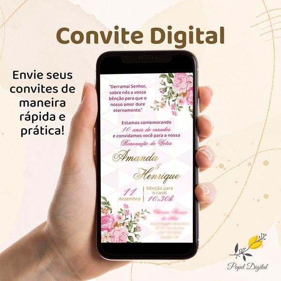 Convite Digital Renovação de Votos