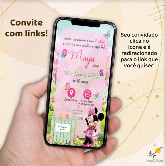 Convite Interativo Jardim da Minnie
