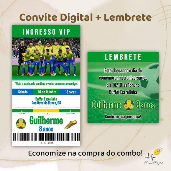 Convite + Lembrete Seleção Brasileira