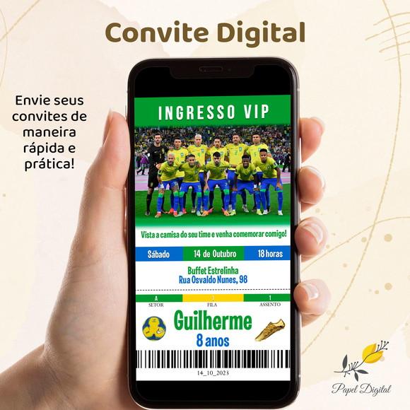 Convite Digital Seleção Brasileira Modelo 2