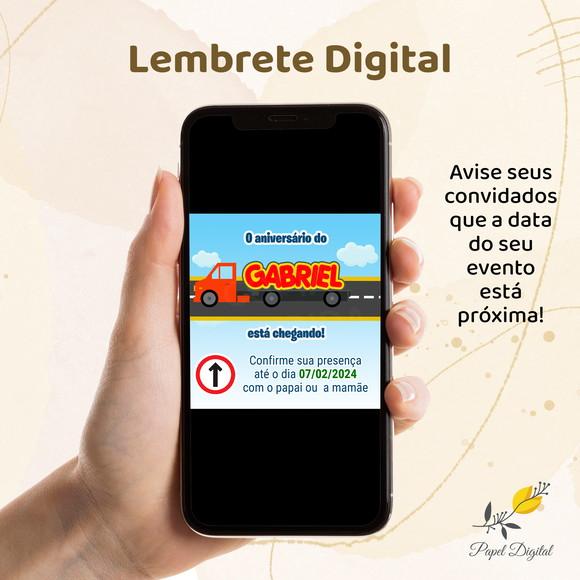 Lembrete Digital Meios de Transportes Modelo 1