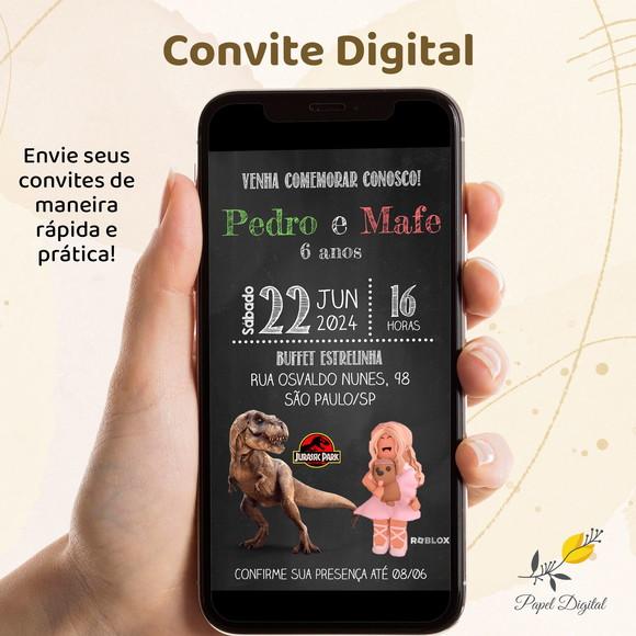 Convite Digital 2 Temas Modelo 7