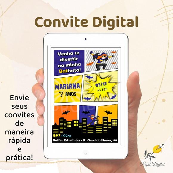 Convite Digital Batgirl