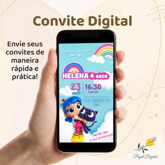 Convite Digital Vera e o Reino do Arco-íris