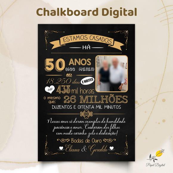 Chalkboard Digital Bodas Modelo 5