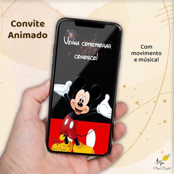 Convite Animado (vídeo) Mickey Modelo 3