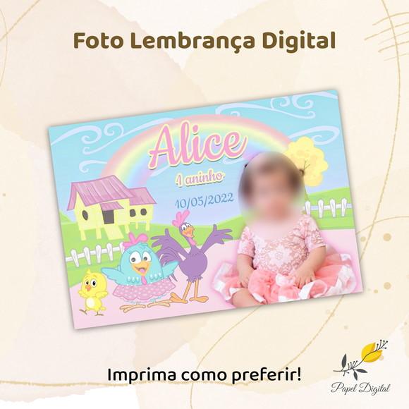 Foto Lembrança Digital Galinha Pintadinha Candy