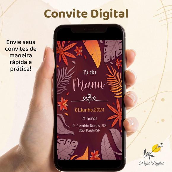 Convite Digital Tropical Modelo 6