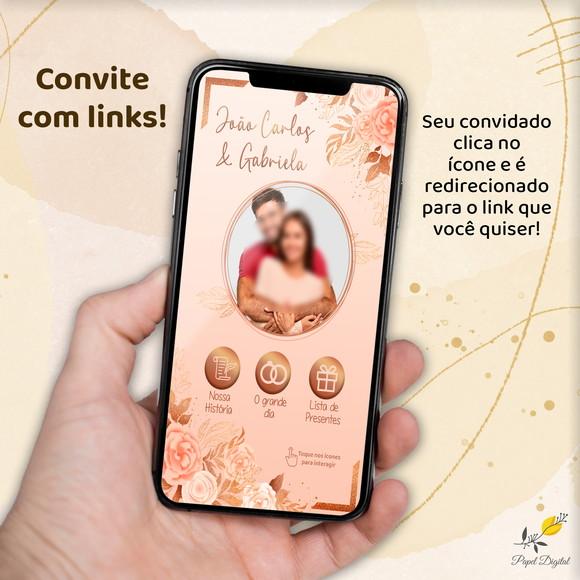 Convite Interativo Casamento Modelo 5