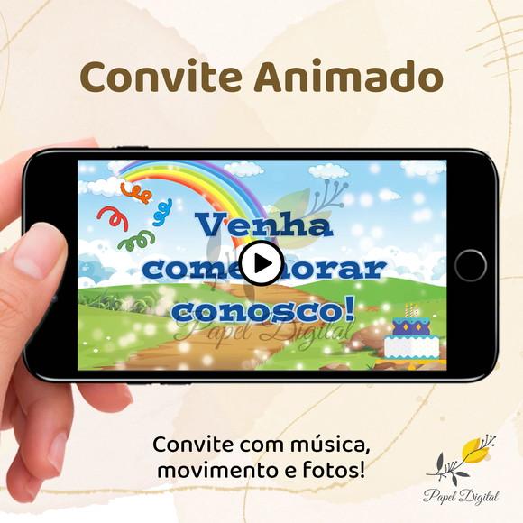 Convite Animado (vídeo) Jardim + Minecraft