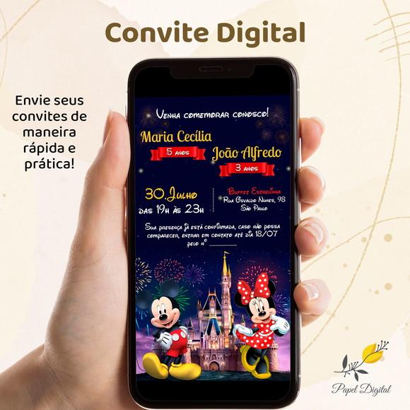 Convite Digital Mickey Modelo 14