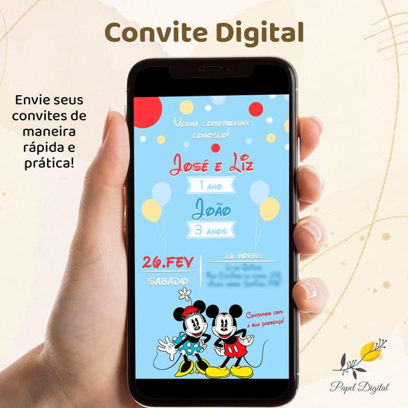 Convite Digital Mickey Modelo 13