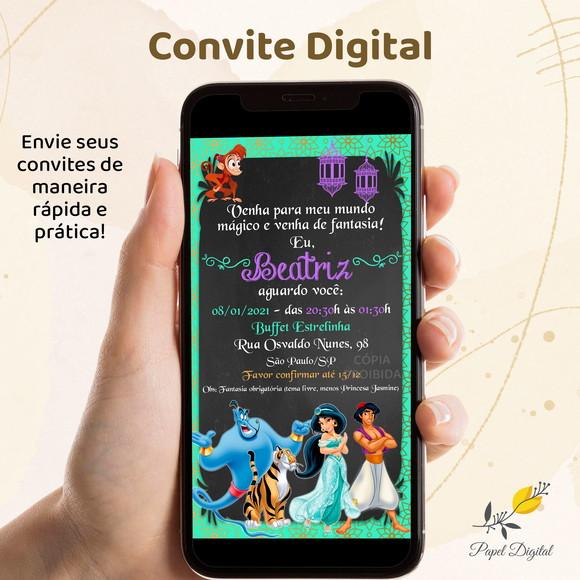 Convite Digital Aladdin