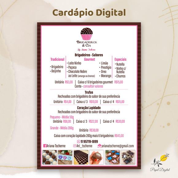 Cardápio Digital Modelo 30