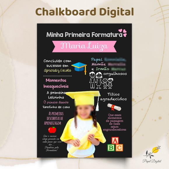 Chalkboard Digital Formatura Modelo 4