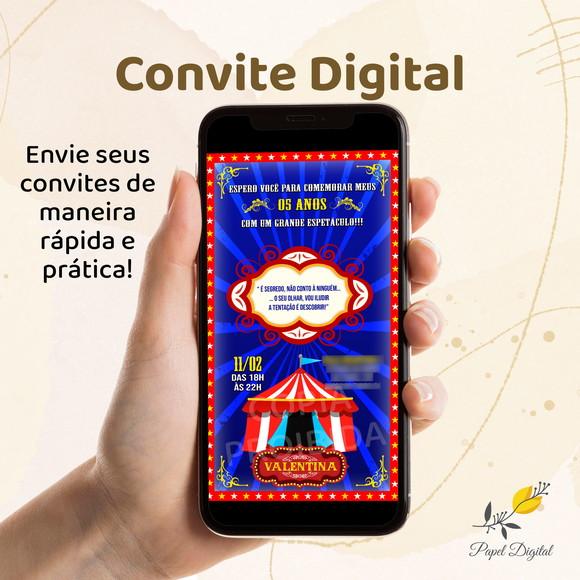 Convite Digital Circo Modelo 7