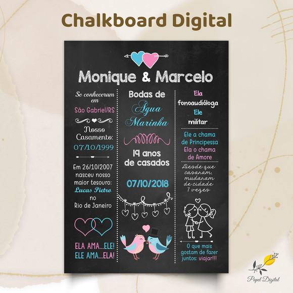 Chalkboard Digital Bodas Modelo 4