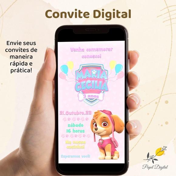 Convite Digital Patrulha Canina Modelo 9
