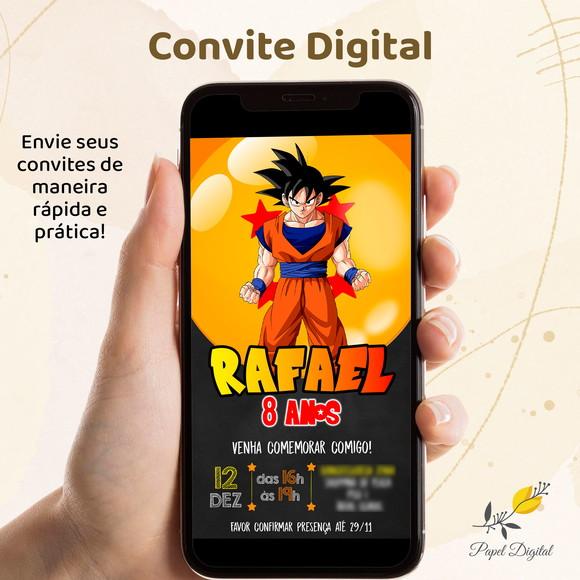 Convite Digital Dragon Ball Z Modelo 1