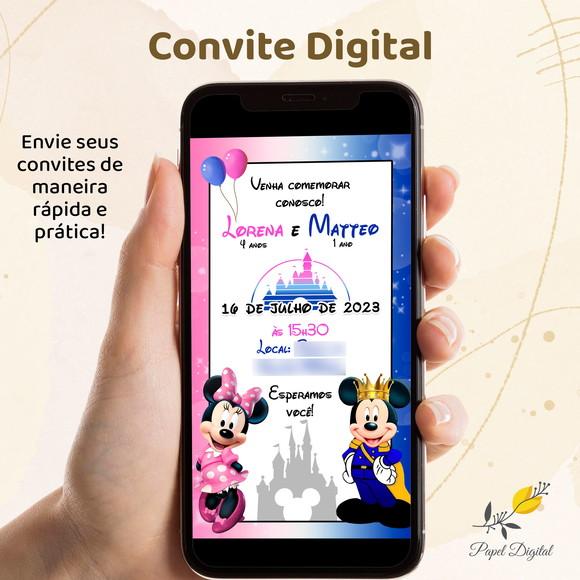Convite Digital Mickey Modelo 12