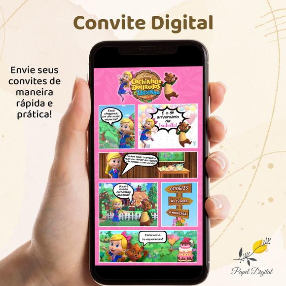 Convite Digital Cachinhos Dourados