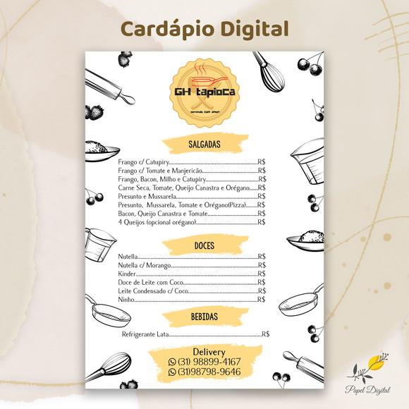 Cardápio Digital Modelo 25